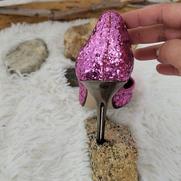 Guess Carrie Lee Barbie pink glitter pumps - Picture 10 of 12